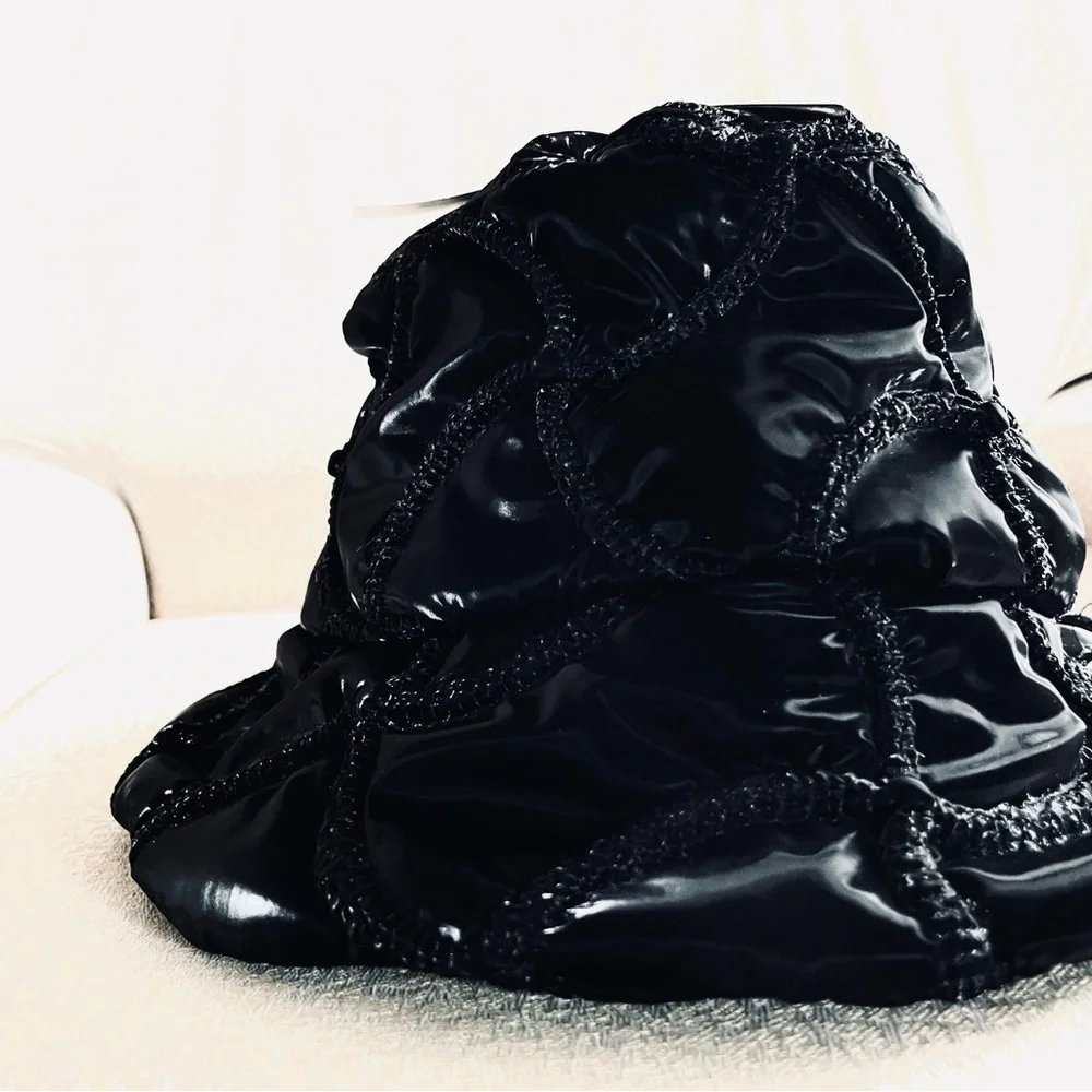 Anthropologie Lucky Zone Quilted Bucket Hat In Black NWT